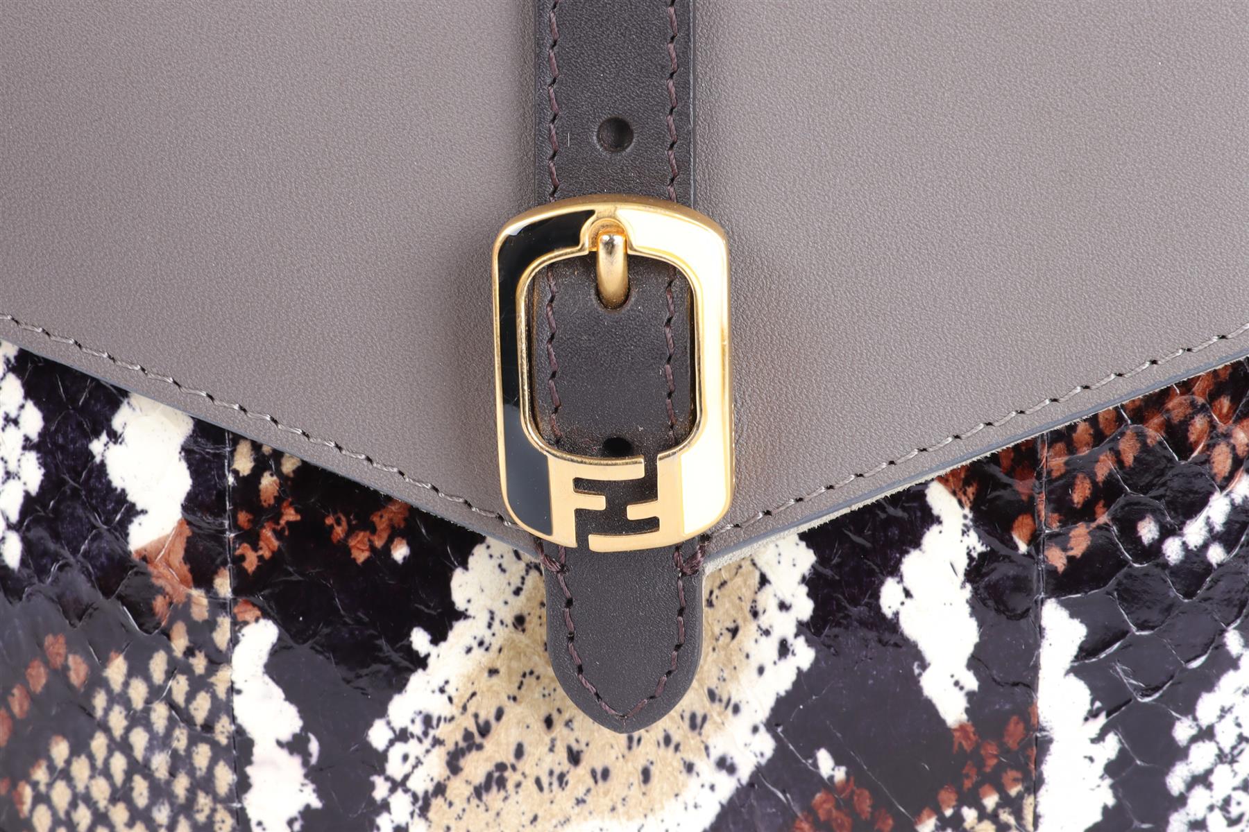 FENDI BUSTINA BROWN LEATHER CLUTCH - Image 8