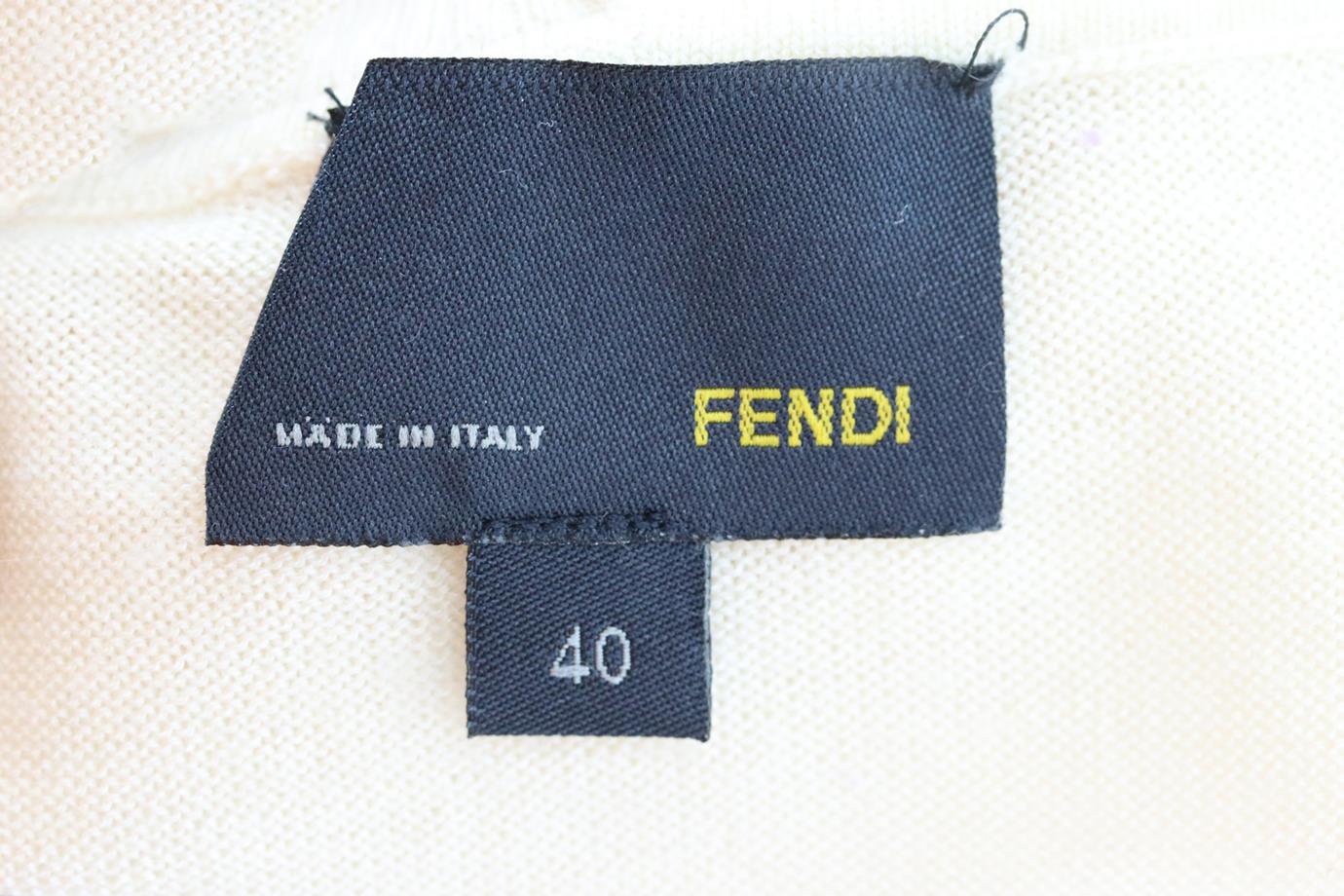 FENDI CASHMERE AND SILK BLEND TOP IT 40 UK 8 - Image 5