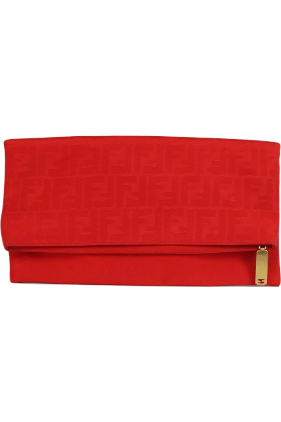 FENDI CHAMELEON FF JACQUARD GROSGRAIN CLUTCH
