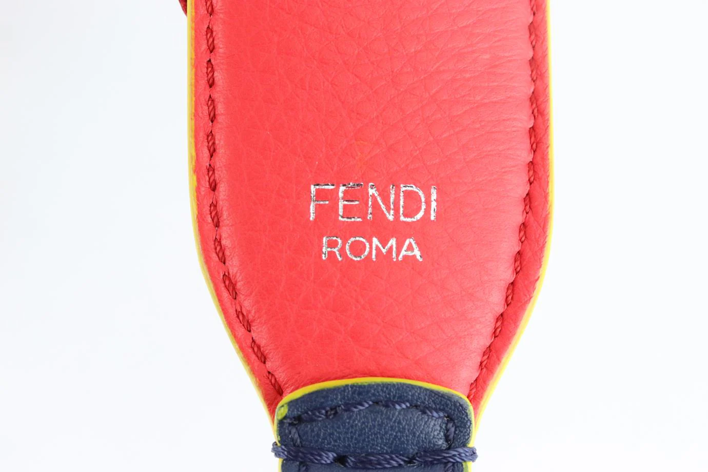 FENDI FLORAL APPLIQUÉD LEATHER BAG STRAP - Image 6