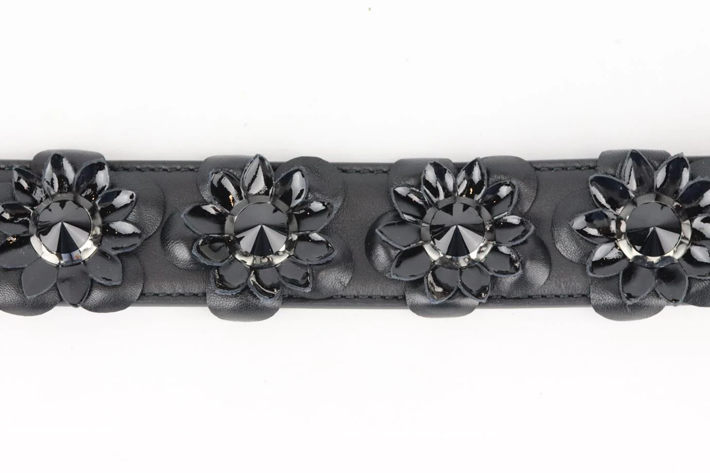 FENDI FLORAL APPLIQUÉD LEATHER BAG STRAP - Image 3