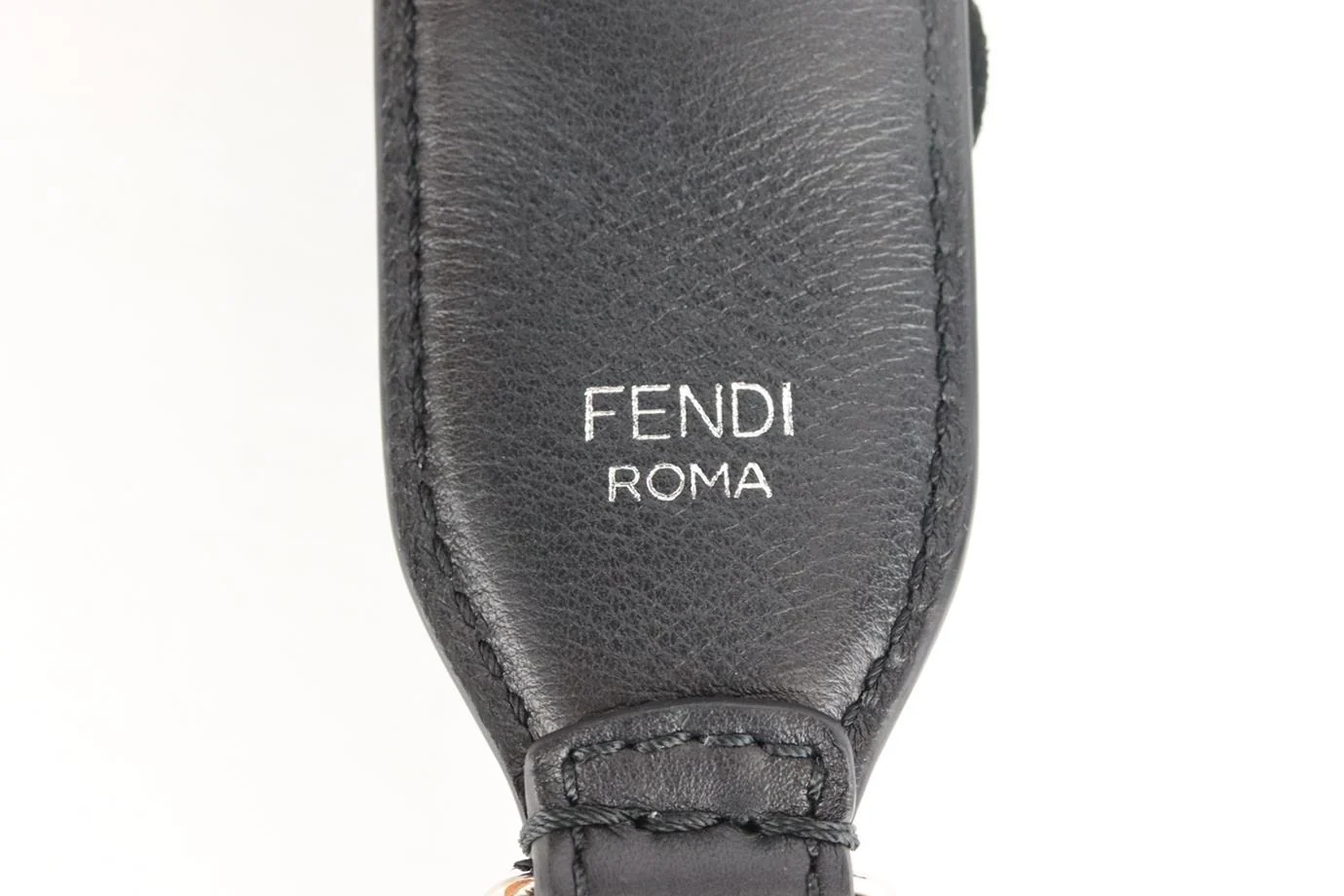 FENDI FLORAL APPLIQUÉD LEATHER BAG STRAP - Image 6