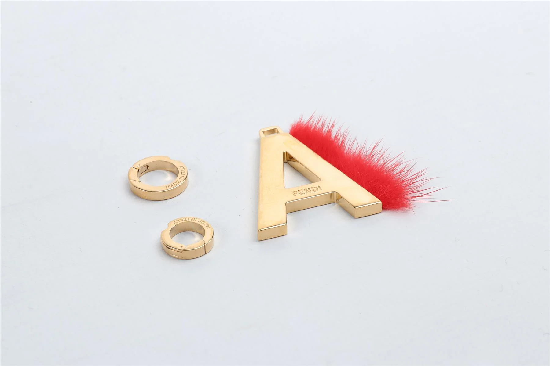 FENDI GOLD A INITIAL BAG CHARM - Image 3