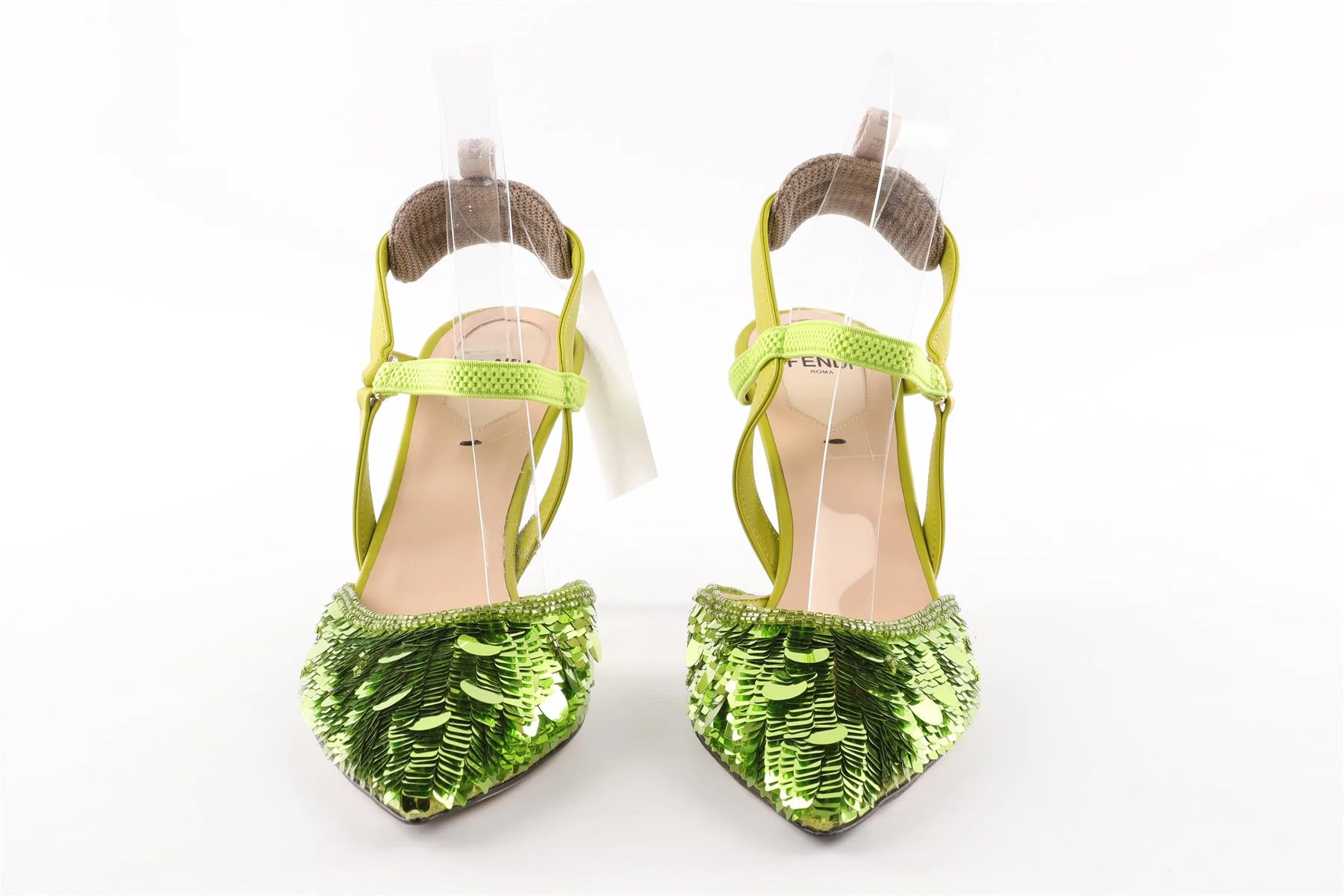 FENDI GREEN SEQUIN PUMPS EU 38 UK 5 US 8 - Image 3