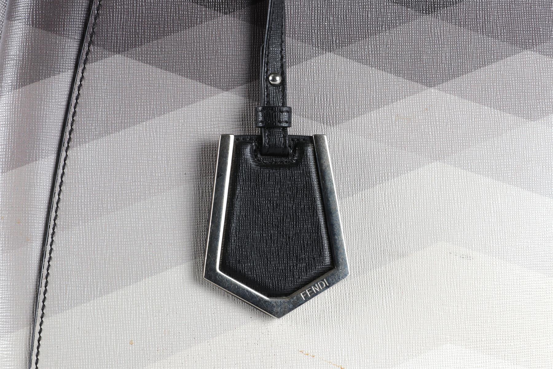 FENDI GREY 2JOURS MEDIUM LEATHER TOTE BAG - Image 10