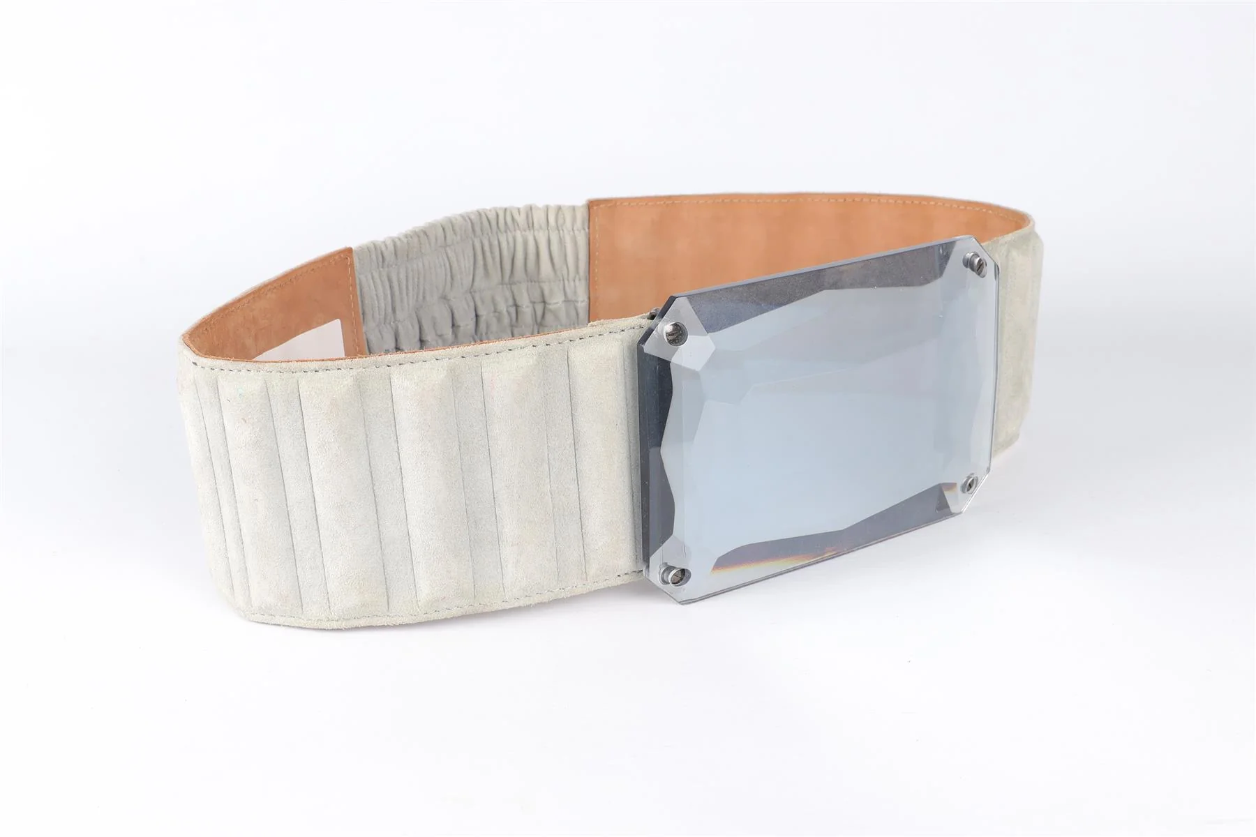 FENDI GREY SUEDE WAIST BELT - Image 3