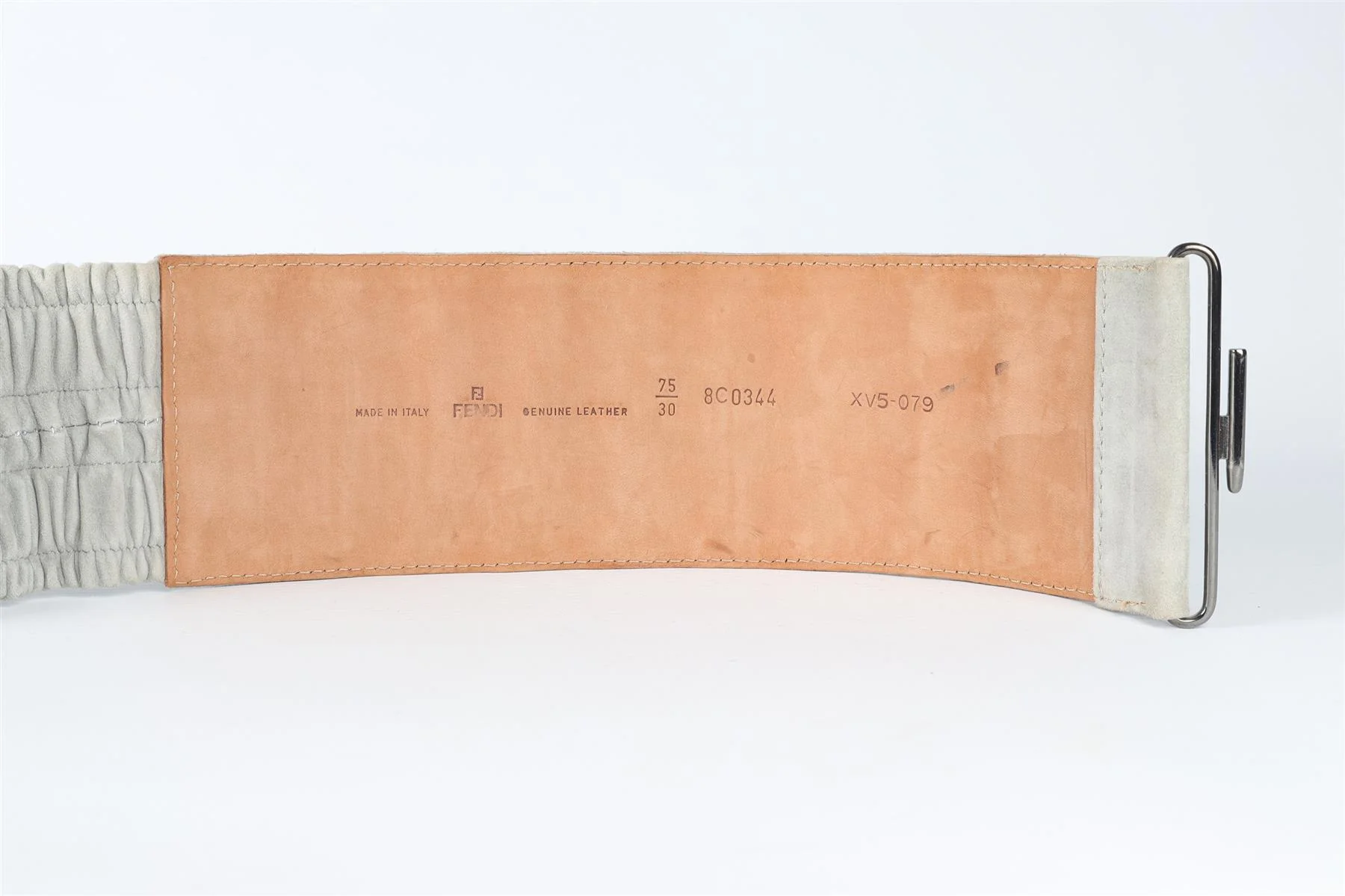 FENDI GREY SUEDE WAIST BELT - Image 6