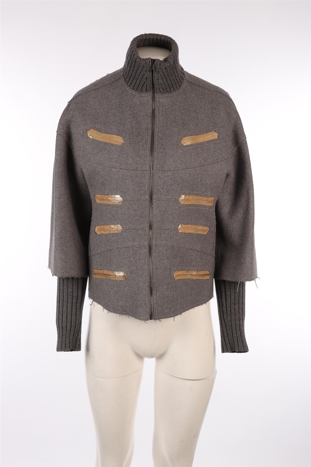 FENDI GREY WOOL JACKET IT 40 UK 8 - Image 2