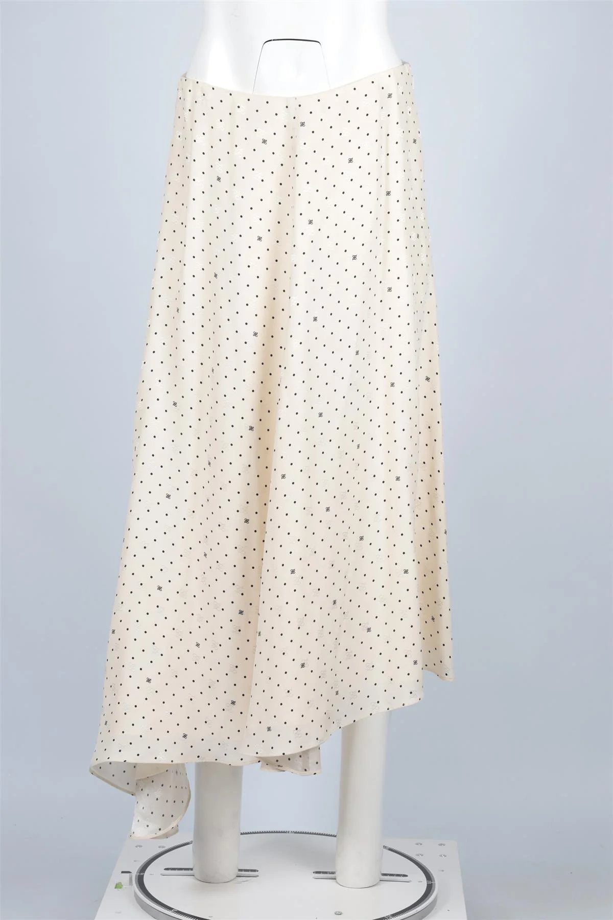 FENDI IVORY FF SILK MIDI SKIRT IT 44 UK 12 - Image 2