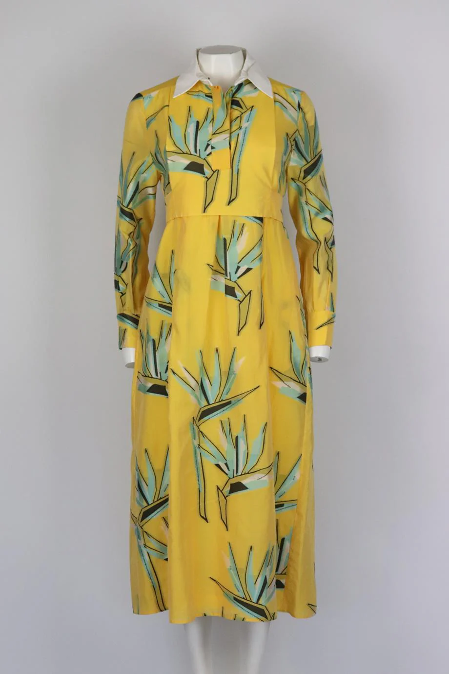 FENDI JACQUARD COTTON BLEND MIDI DRESS IT 40 UK 8 - Image 2