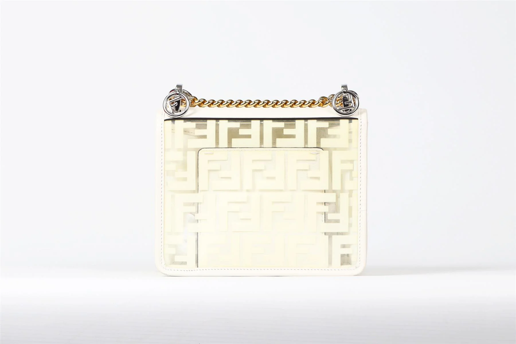 FENDI KAN I SMALL FF PVC AND LEATHER SHOULDER BAG - Image 6
