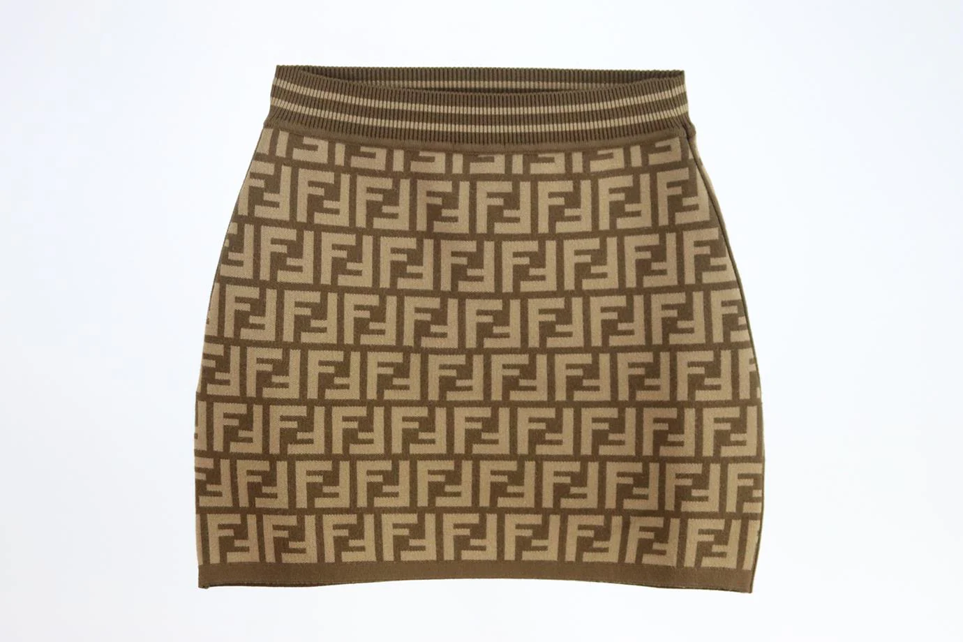 FENDI KIDS GIRLS FF KNITTED MINI SKIRT 8 YEARS - Image 2