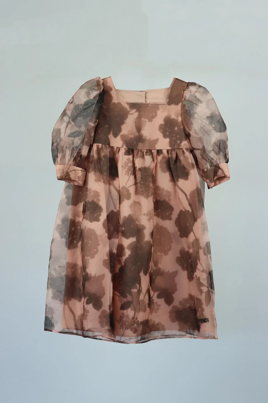 FENDI KIDS GIRLS FLORAL SILK DRESS 8 YEARS - Image 2
