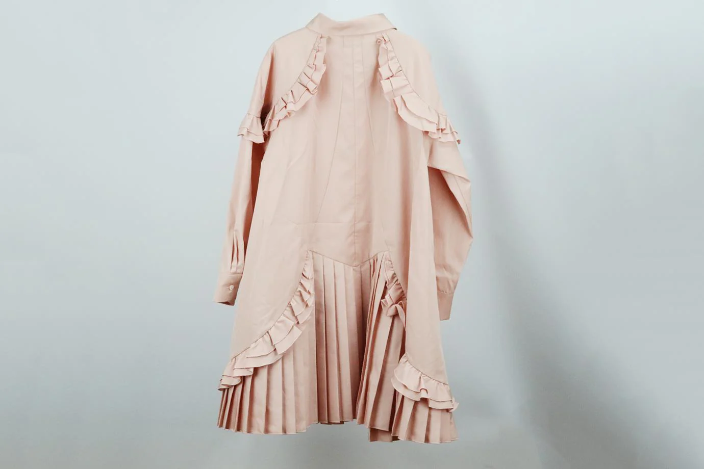 FENDI KIDS GIRLS PLEATED COTTON DRESS 8 YEARS - Image 4