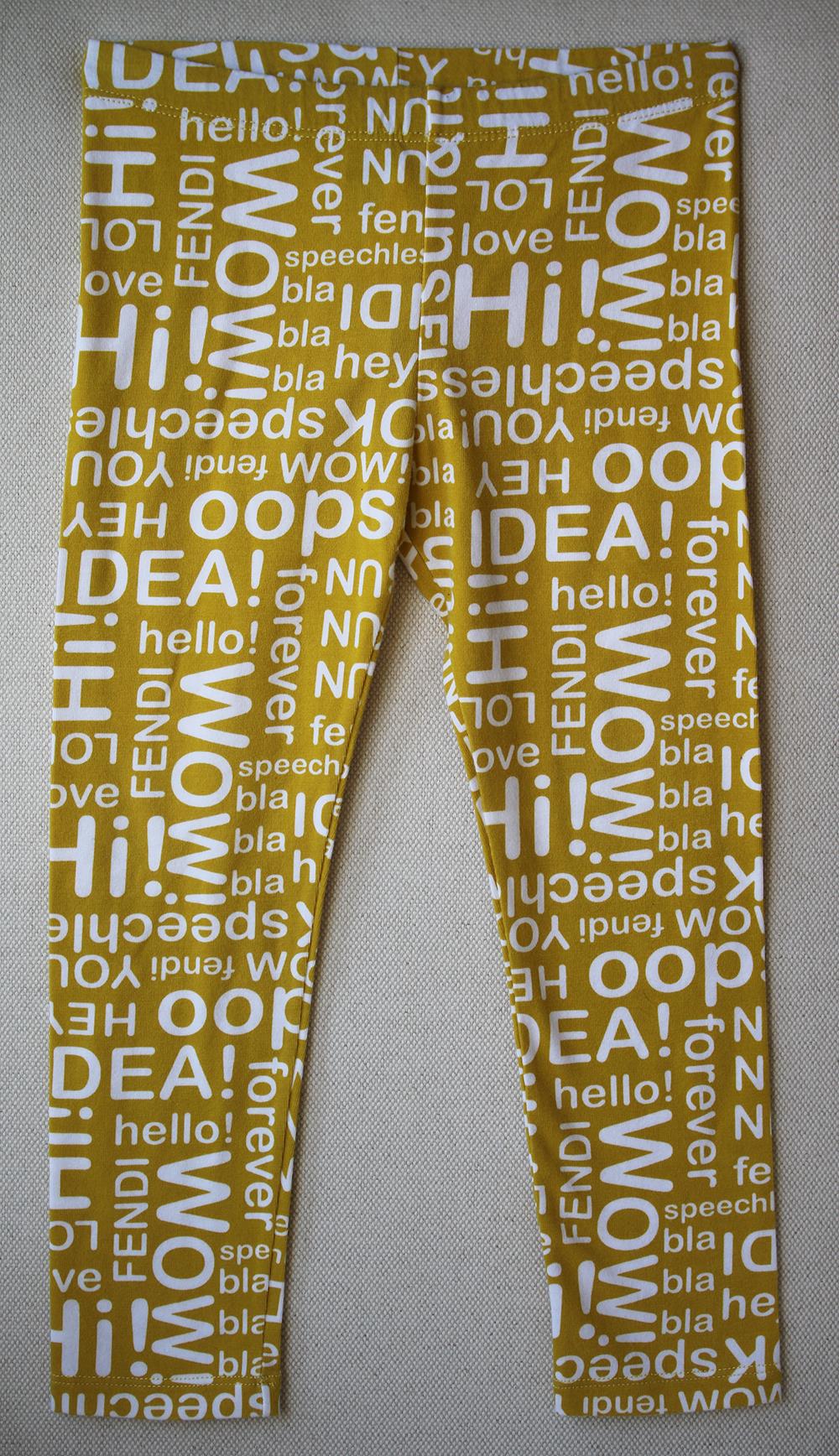 FENDI KIDS GIRLS TEXT LEGGINGS 4 YEARS - Image 2
