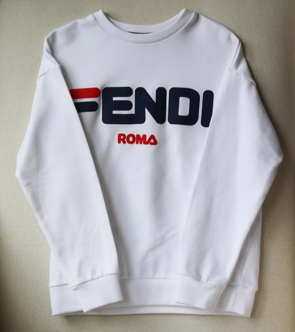 FENDI KIDS UNISEX LOGO PRINT COTTON SWEATSHIRT 6 YEARS - Image 2