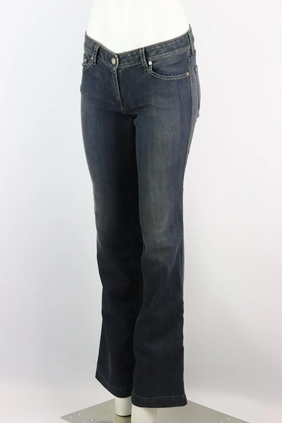 FENDI LOW RISE STRAIGHT LEG JEANS IT 40 UK 8 - Image 3