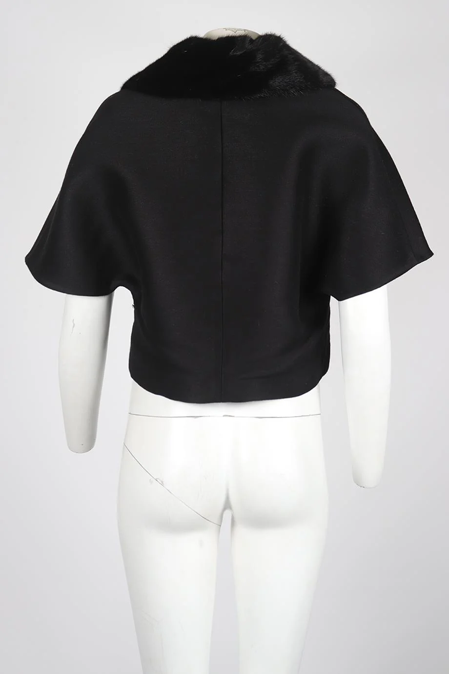FENDI MINK AND COTTON BLEND JACKET IT 38 UK 6 - Image 4