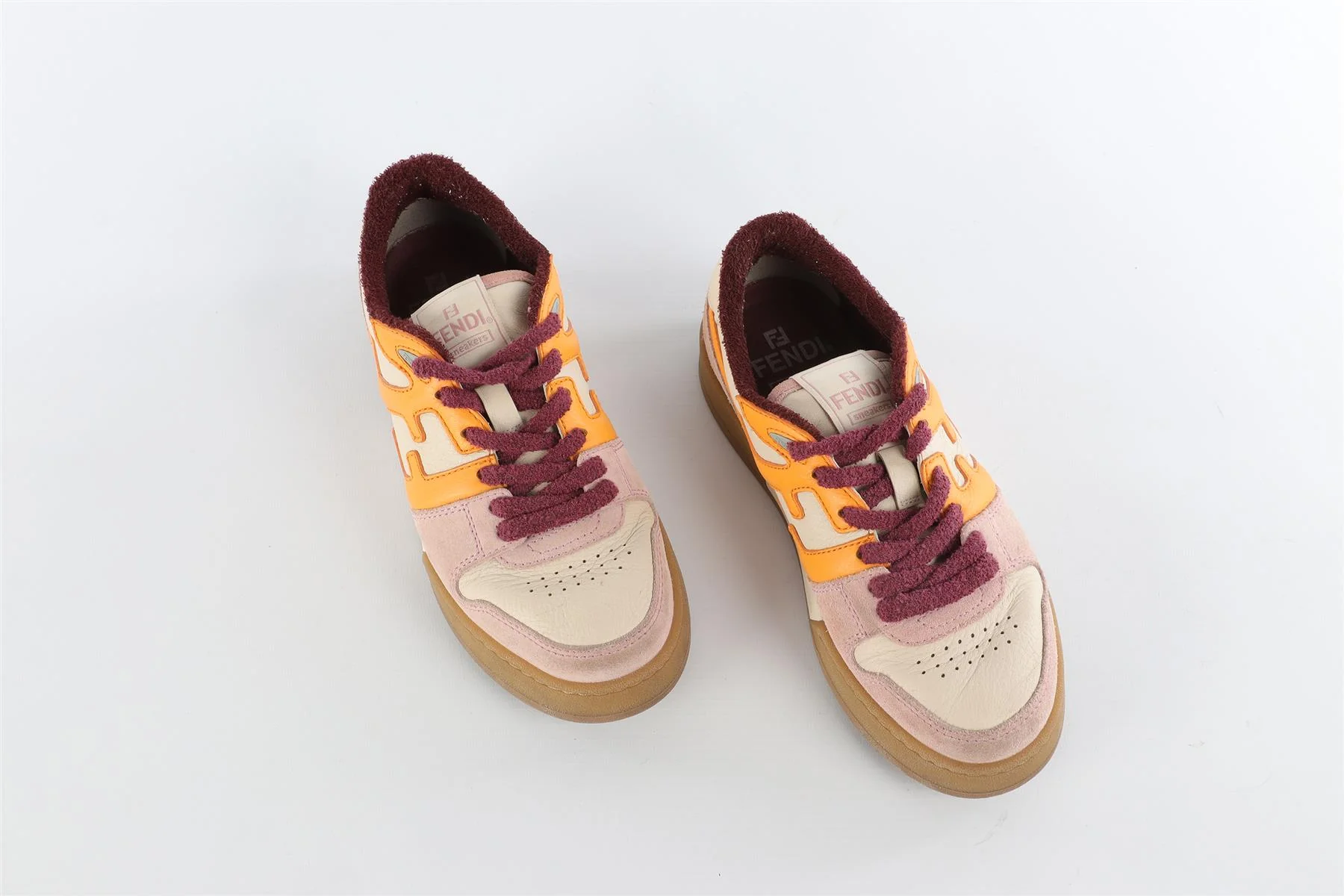 FENDI MULTI MATCH LEATHER SNEAKERS EU 38 UK 5 US 8 - Image 4