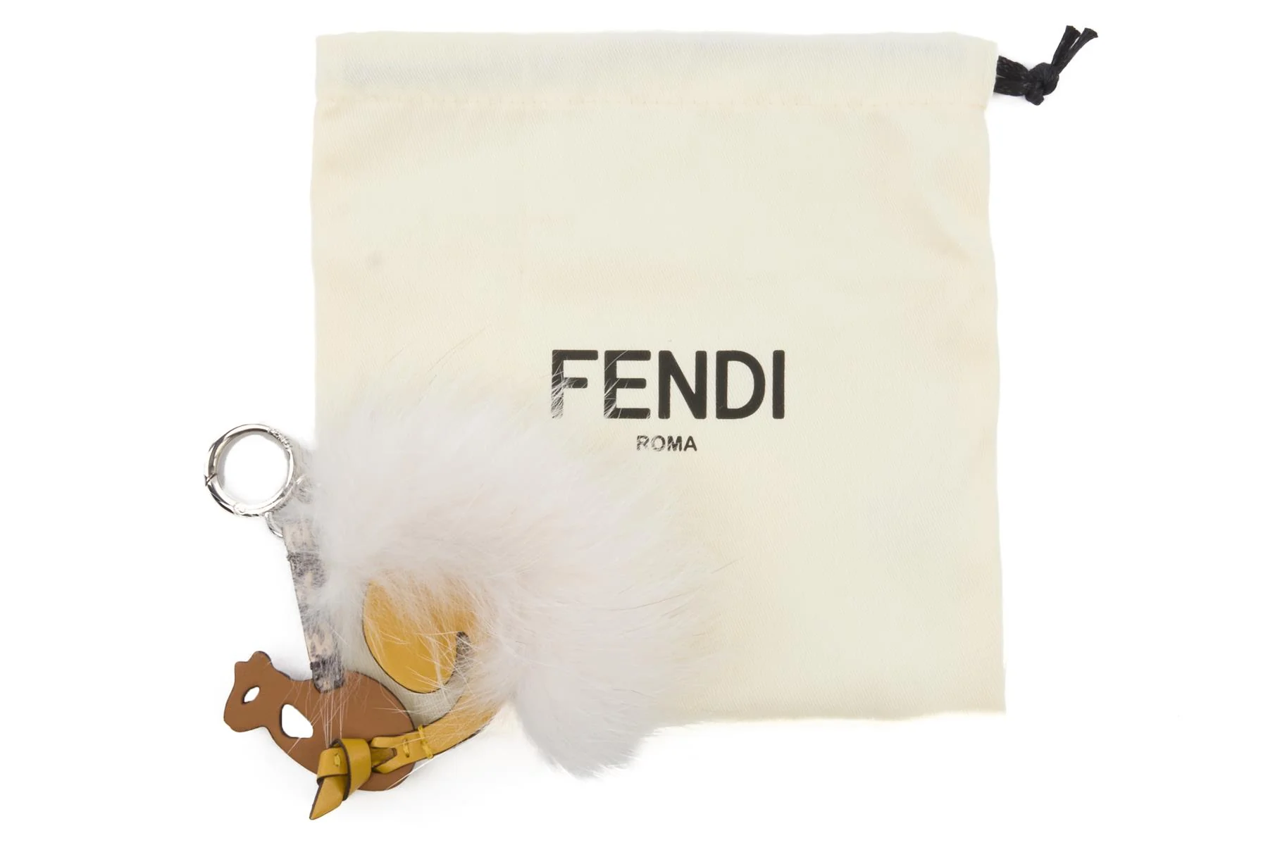 FENDI MULTI SQUIRREL LEATHER BAG CHARM - Image 4