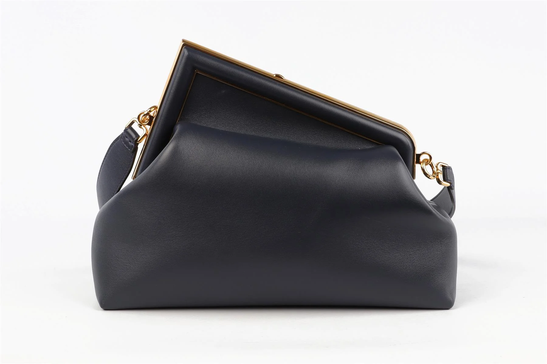 FENDI NAVY FIRST MEDIUM LEATHER SHOULDER BAG - Image 7