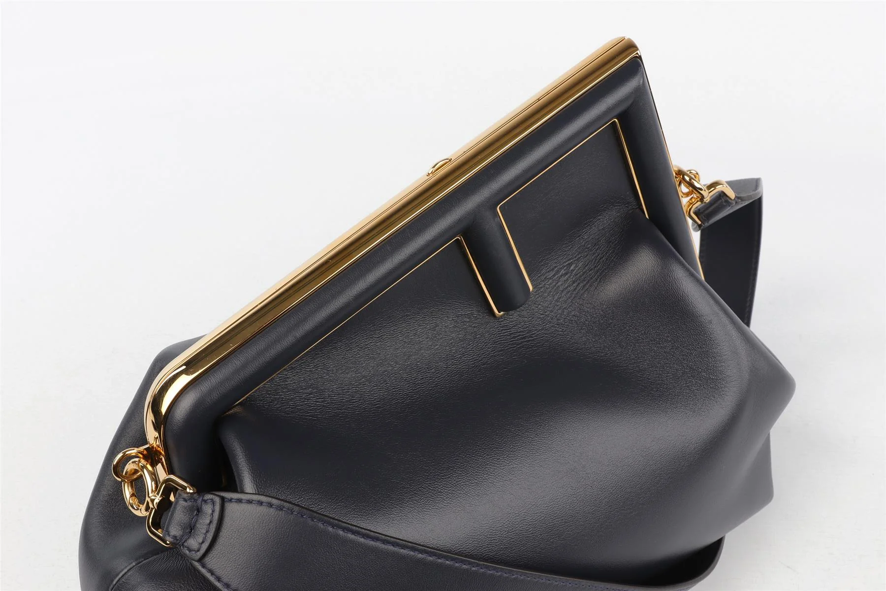 FENDI NAVY FIRST MEDIUM LEATHER SHOULDER BAG - Image 9