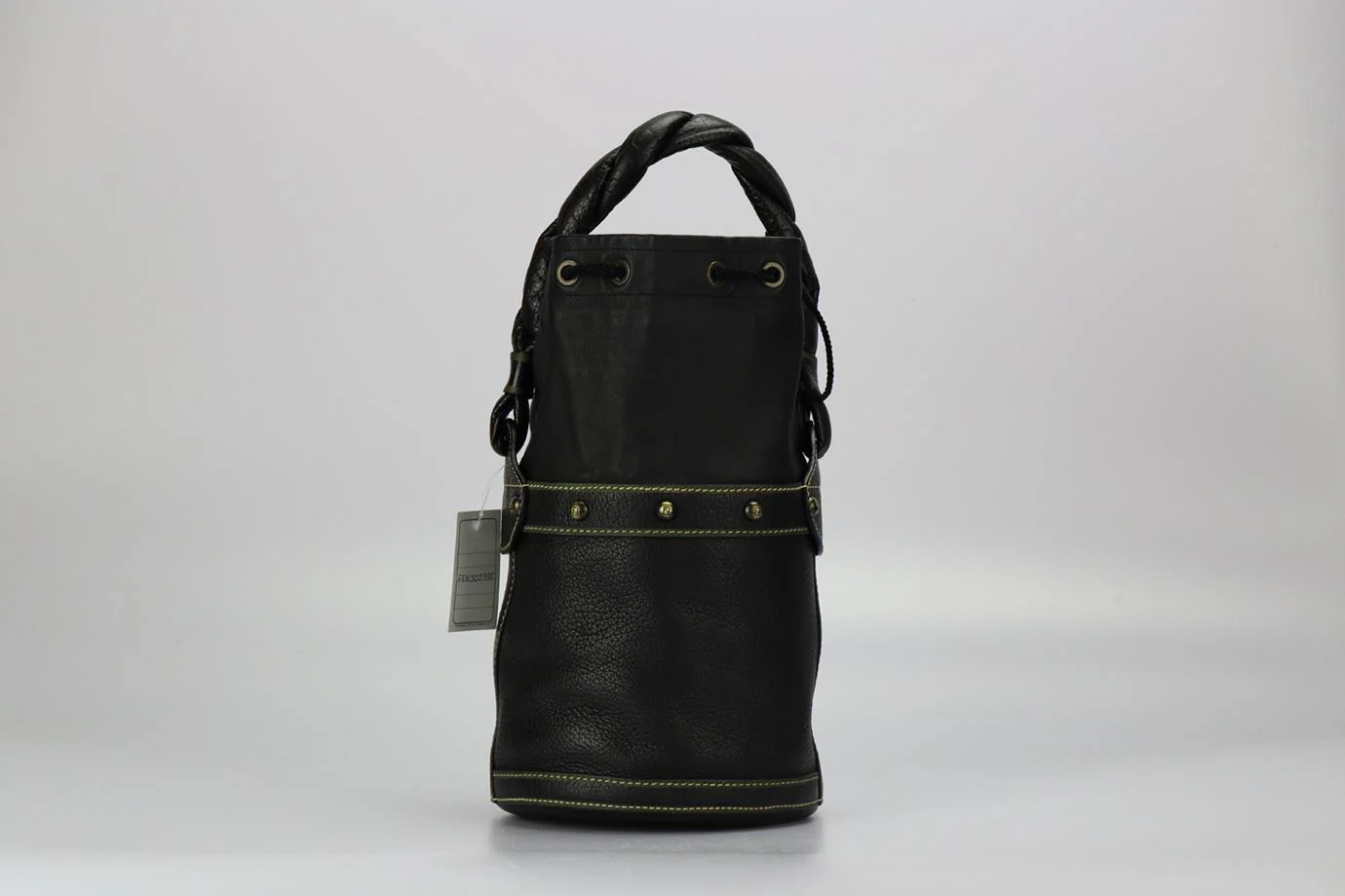 FENDI PALAZZO LEATHER BUCKET BAG - Image 2