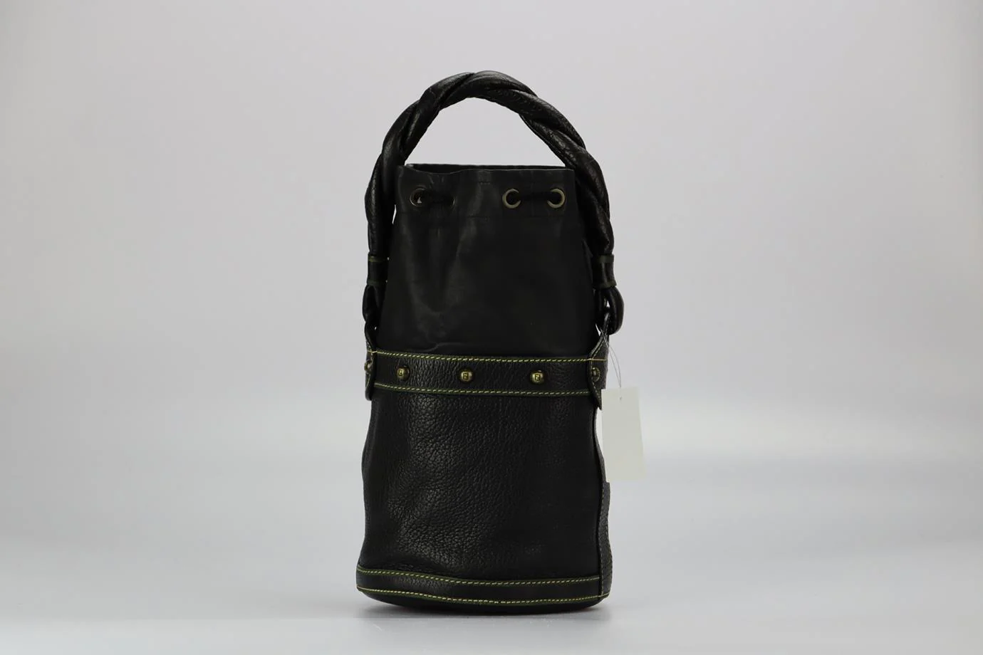FENDI PALAZZO LEATHER BUCKET BAG - Image 4