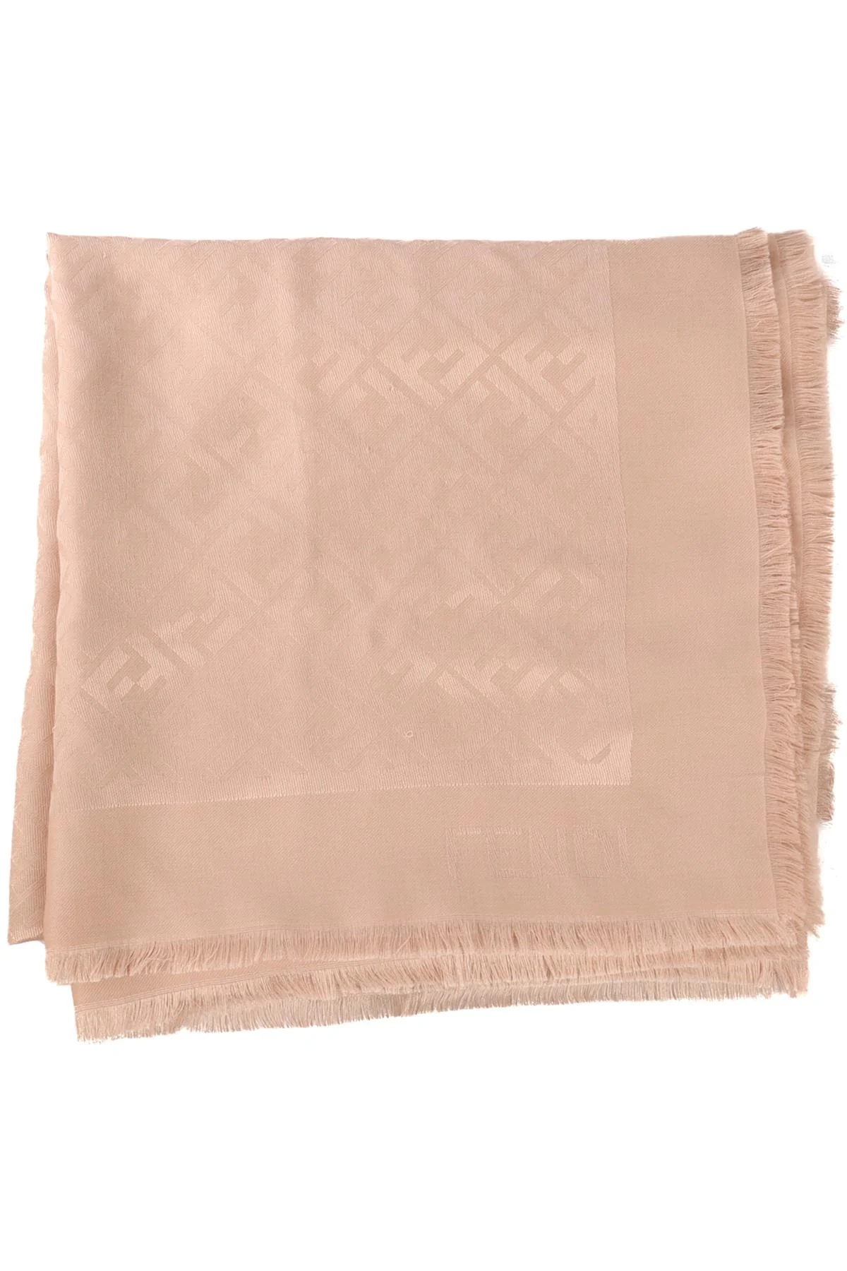 FENDI PINK FF SILK SCARF ONE SIZE
