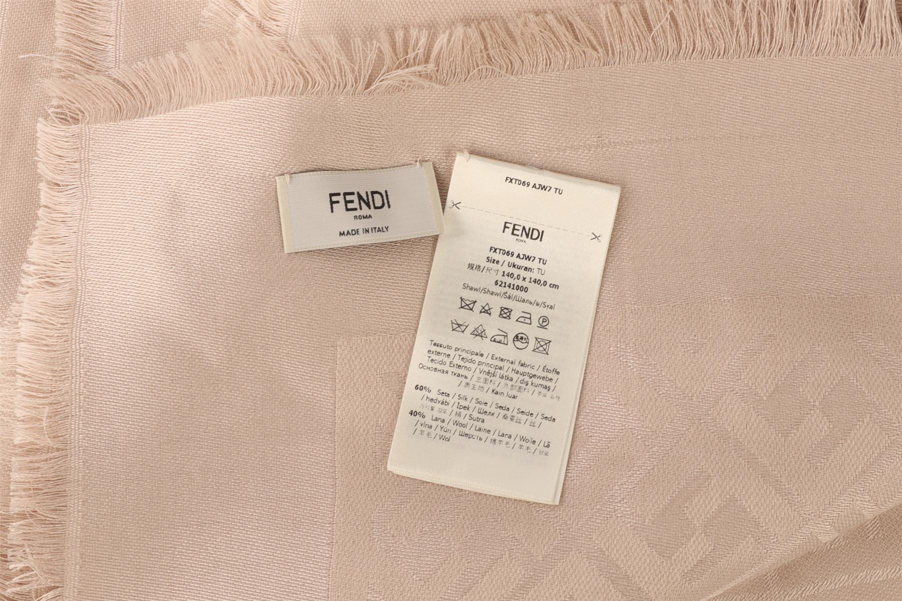 FENDI PINK FF SILK SCARF ONE SIZE - Image 5
