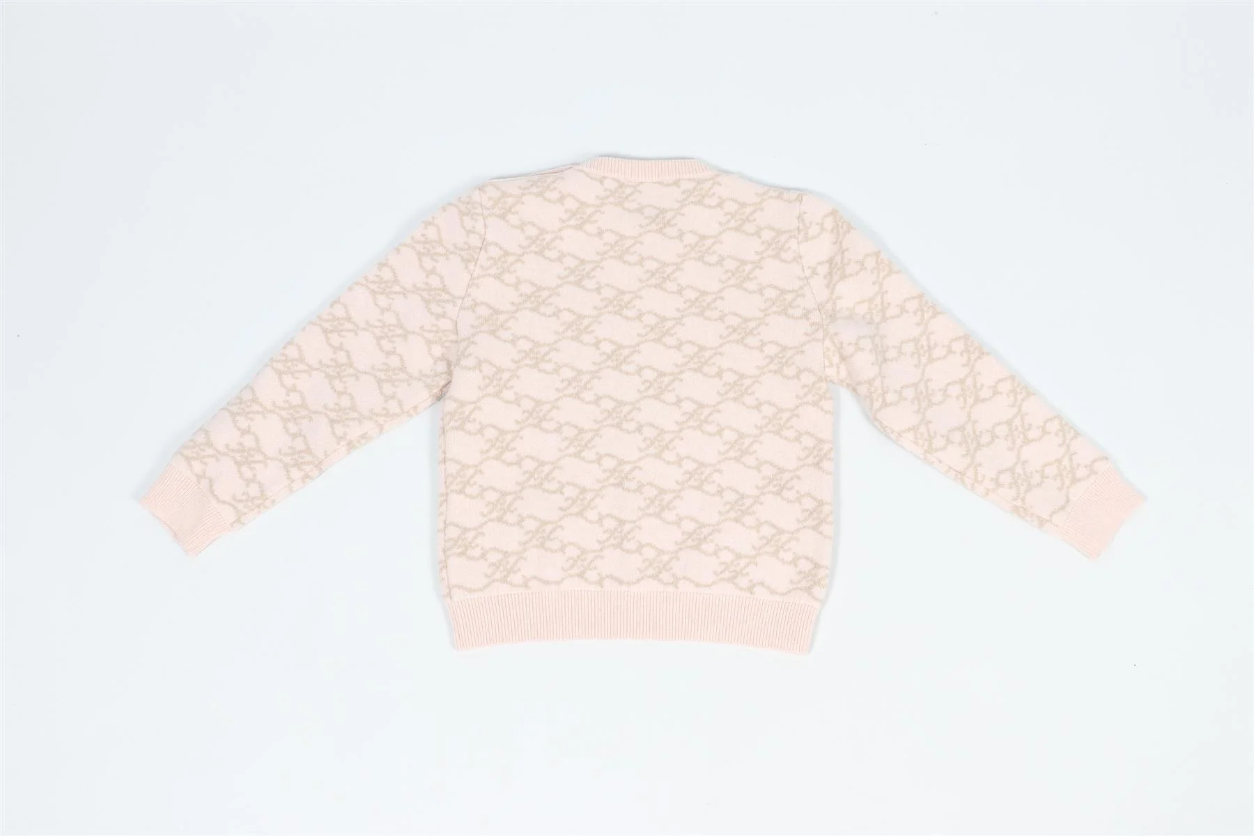 FENDI PINK KIDS GIRLS FF WOOL SWEATER 24 MONTHS - Image 4
