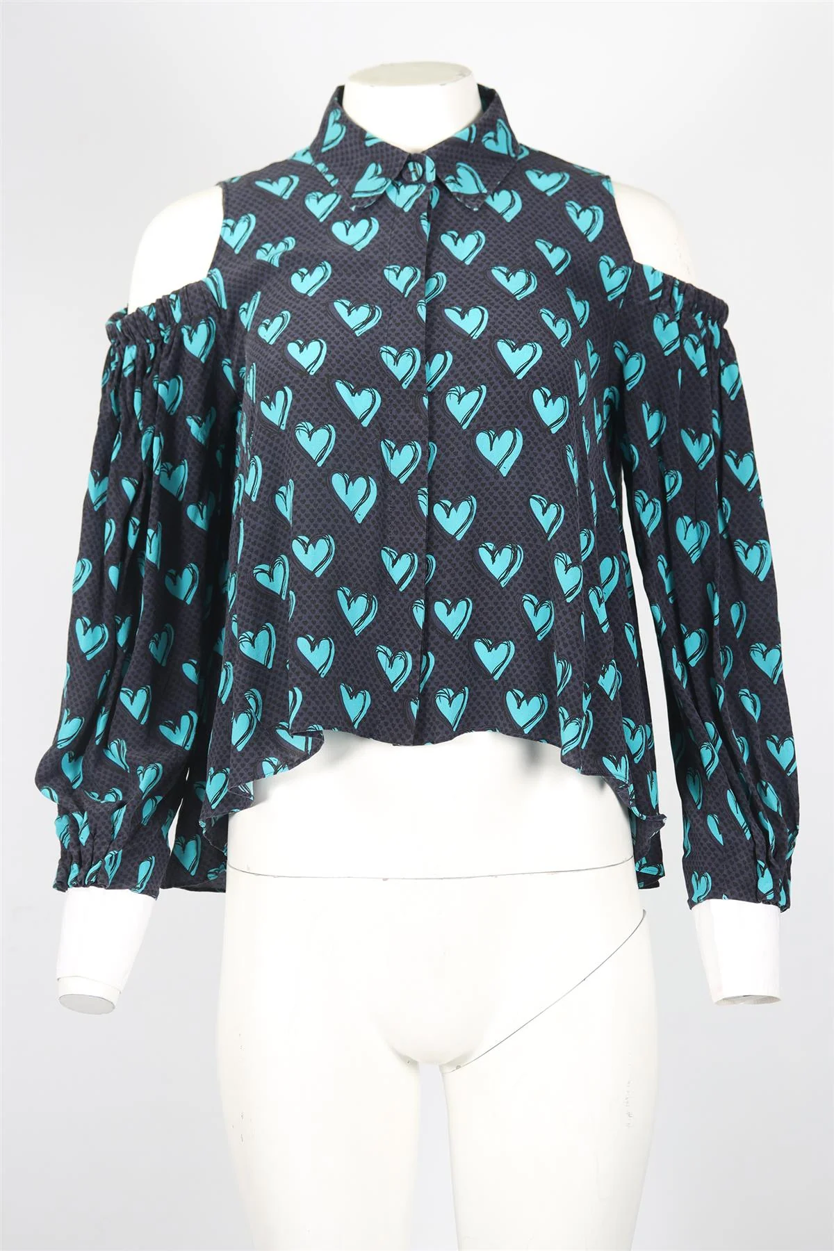 FENDI PRINTED SILK SHIRT IT 44 UK 10 - Image 2