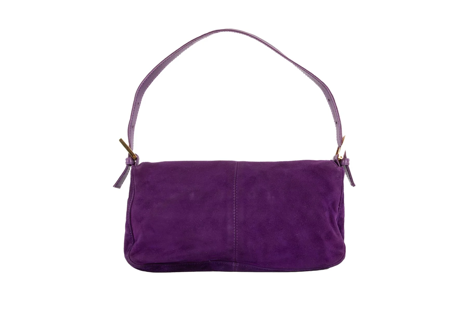 FENDI PURPLE BAGUETTE SUEDE SHOULDER BAG - Image 6