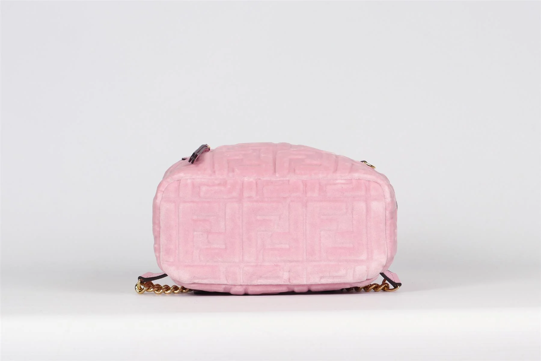 FENDI SMALL FF LEATHER AND VELVET BACKPACK - Image 7