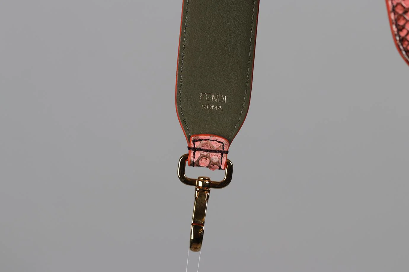 FENDI SNAKESKIN AND LEATHER BAG STRAP - Image 3