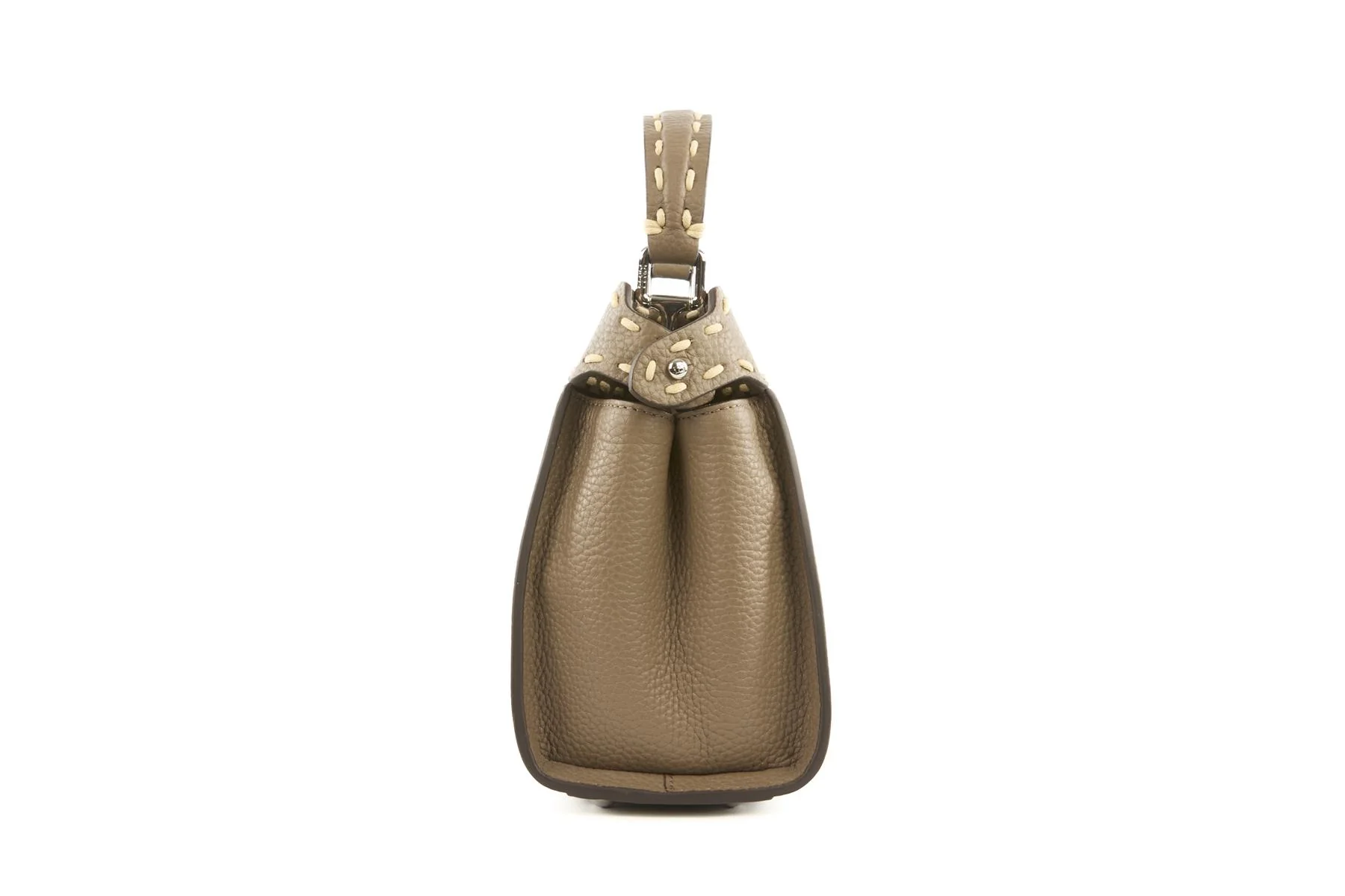 FENDI TAUPE PEEKABOO MINI LEATHER TOTE BAG - Image 5