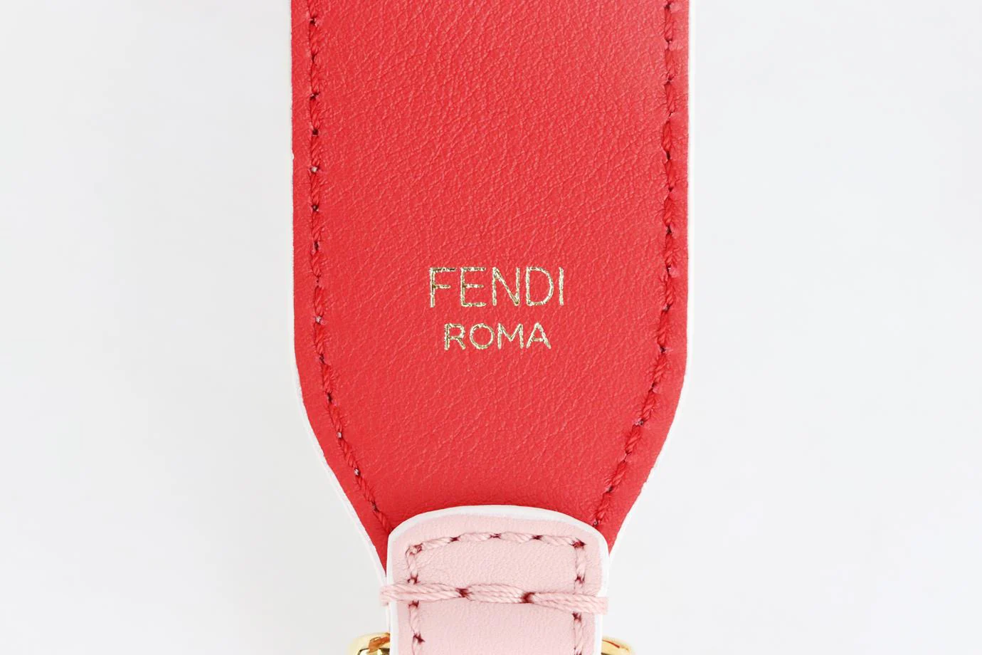 FENDI TWO TONE LEATHER BAG STRAP - Image 6