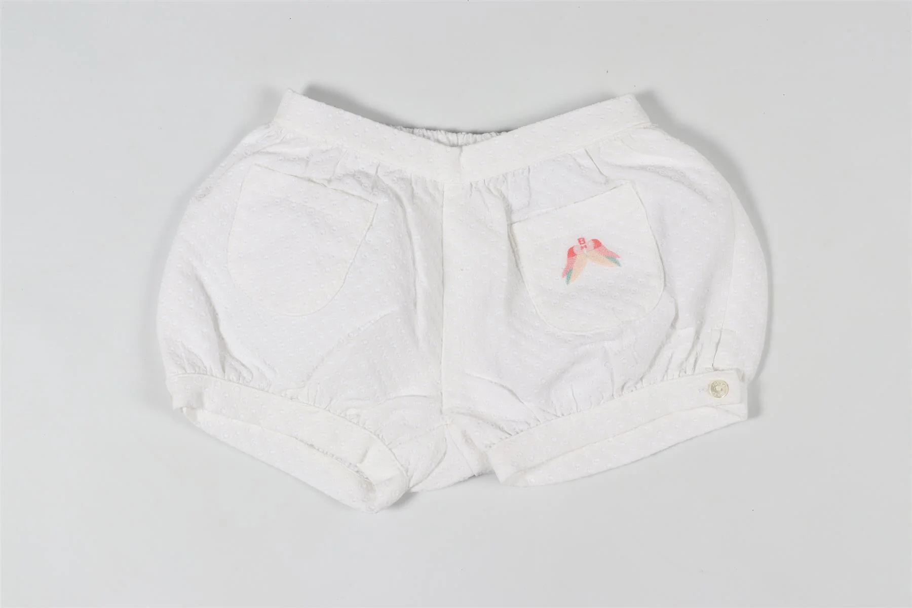 FENDI WHITE BABY GIRLS COTTON SHORTS 18 MONTHS - Image 2