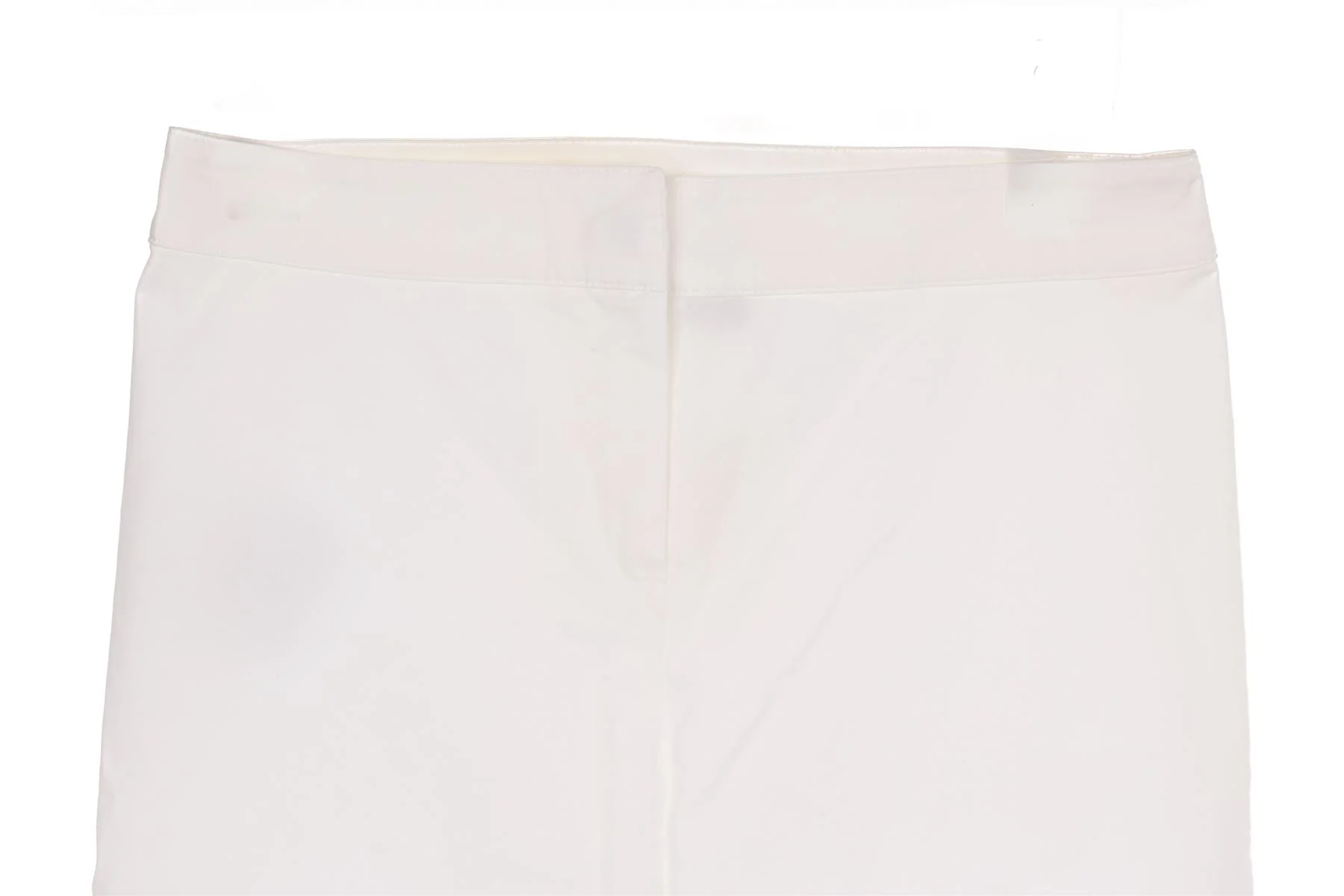 FENDI WHITE VINTAGE COTTON STRAIGHT LEG PANTS IT 38 UK 6 - Image 3