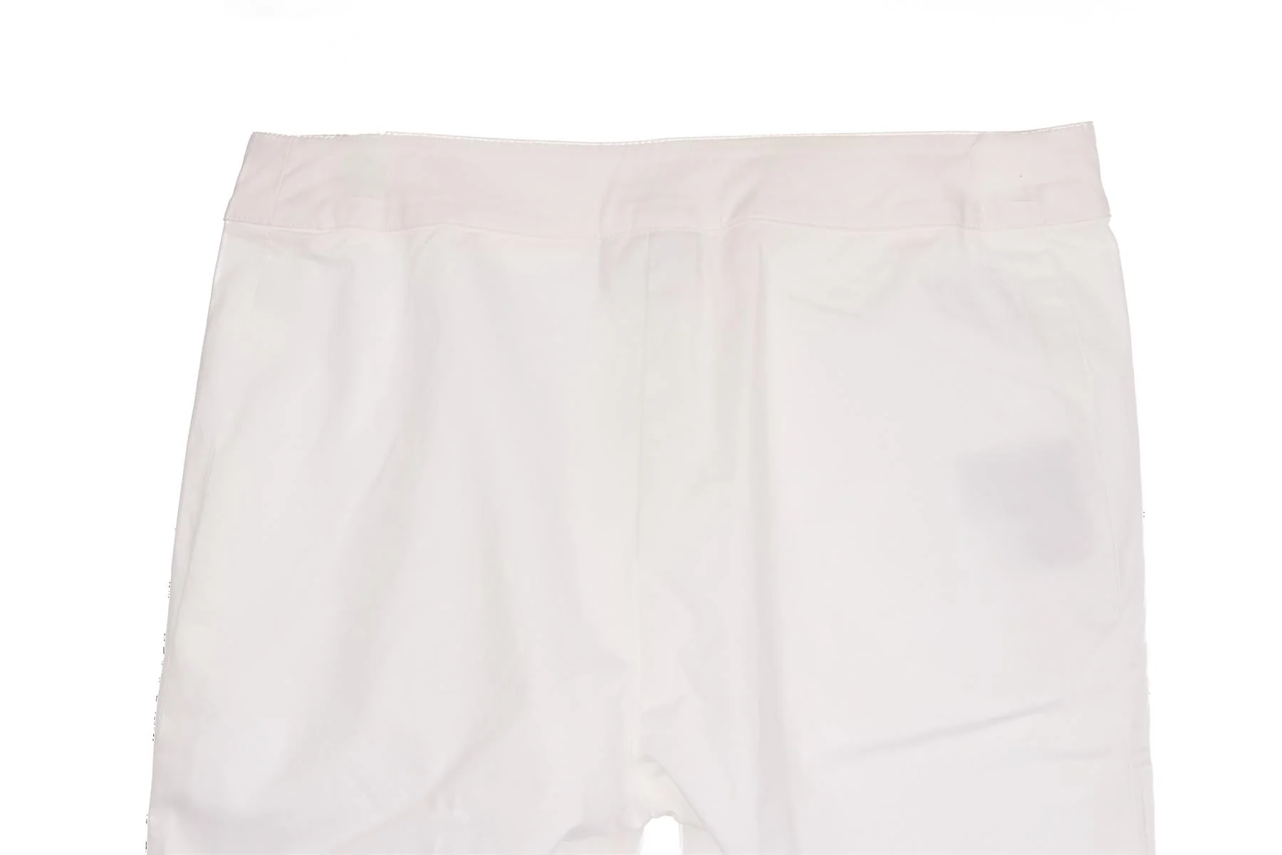 FENDI WHITE VINTAGE COTTON STRAIGHT LEG PANTS IT 38 UK 6 - Image 5