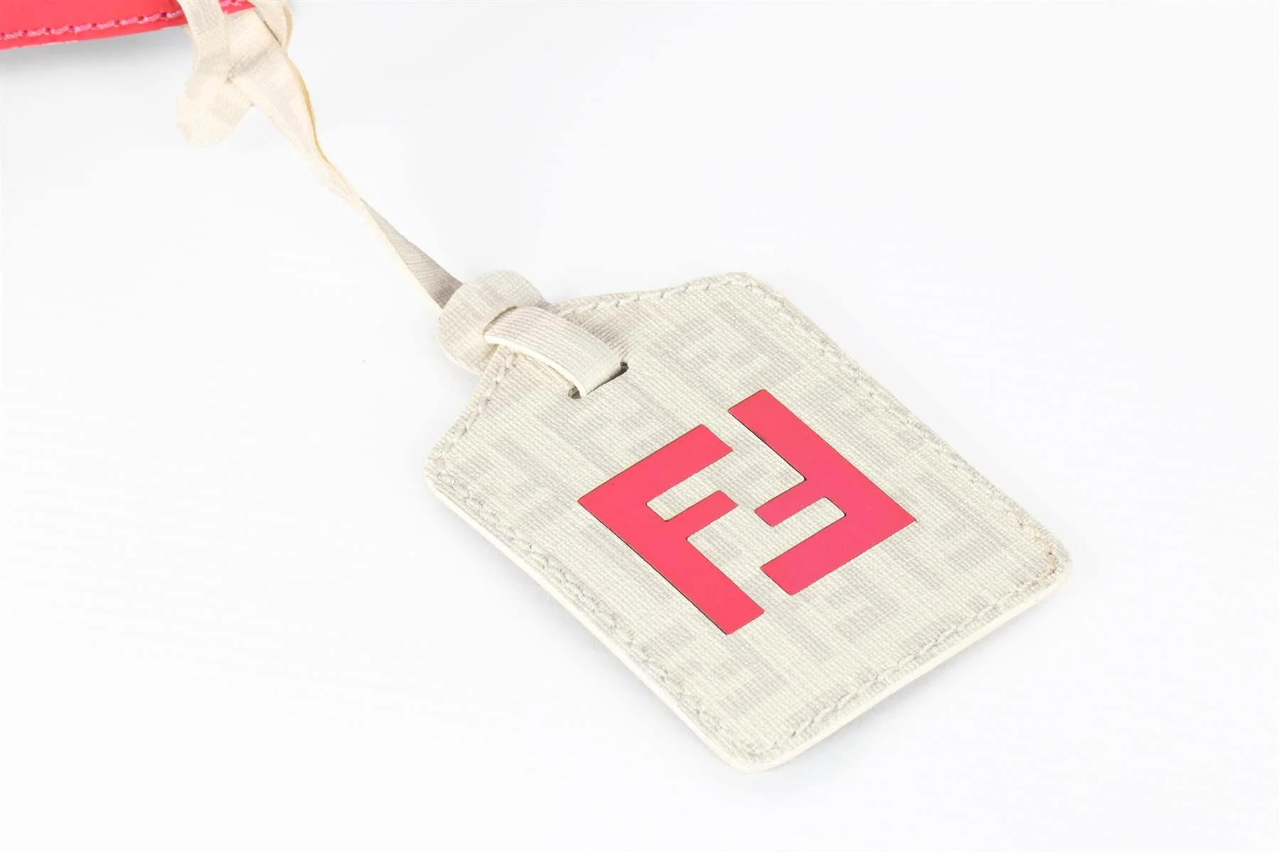 FENDI WHITE ZUCCHINO FF CANVAS SHOULDER BAG - Image 11