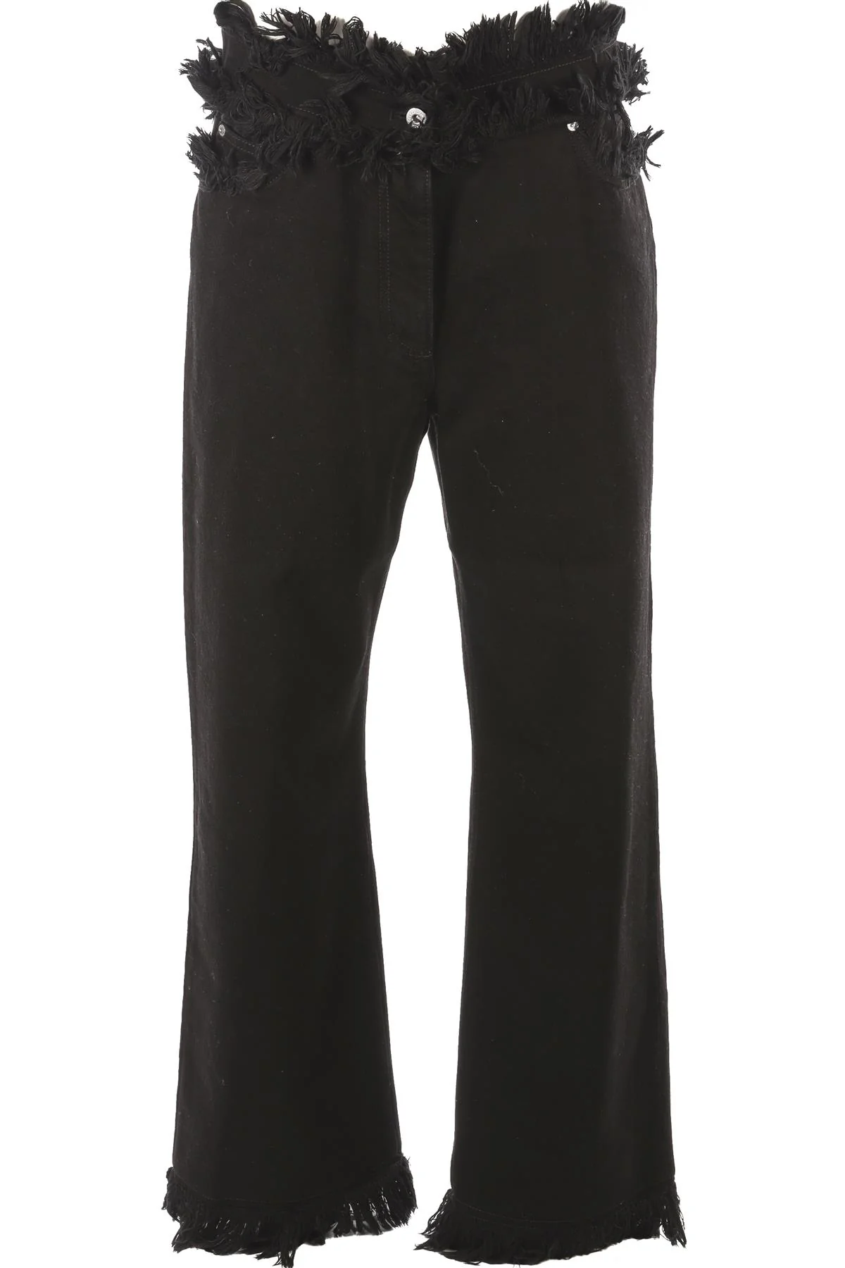 FERRAGAMO BLACK HIGH RISE WIDE LEG JEANS IT 42 UK 10