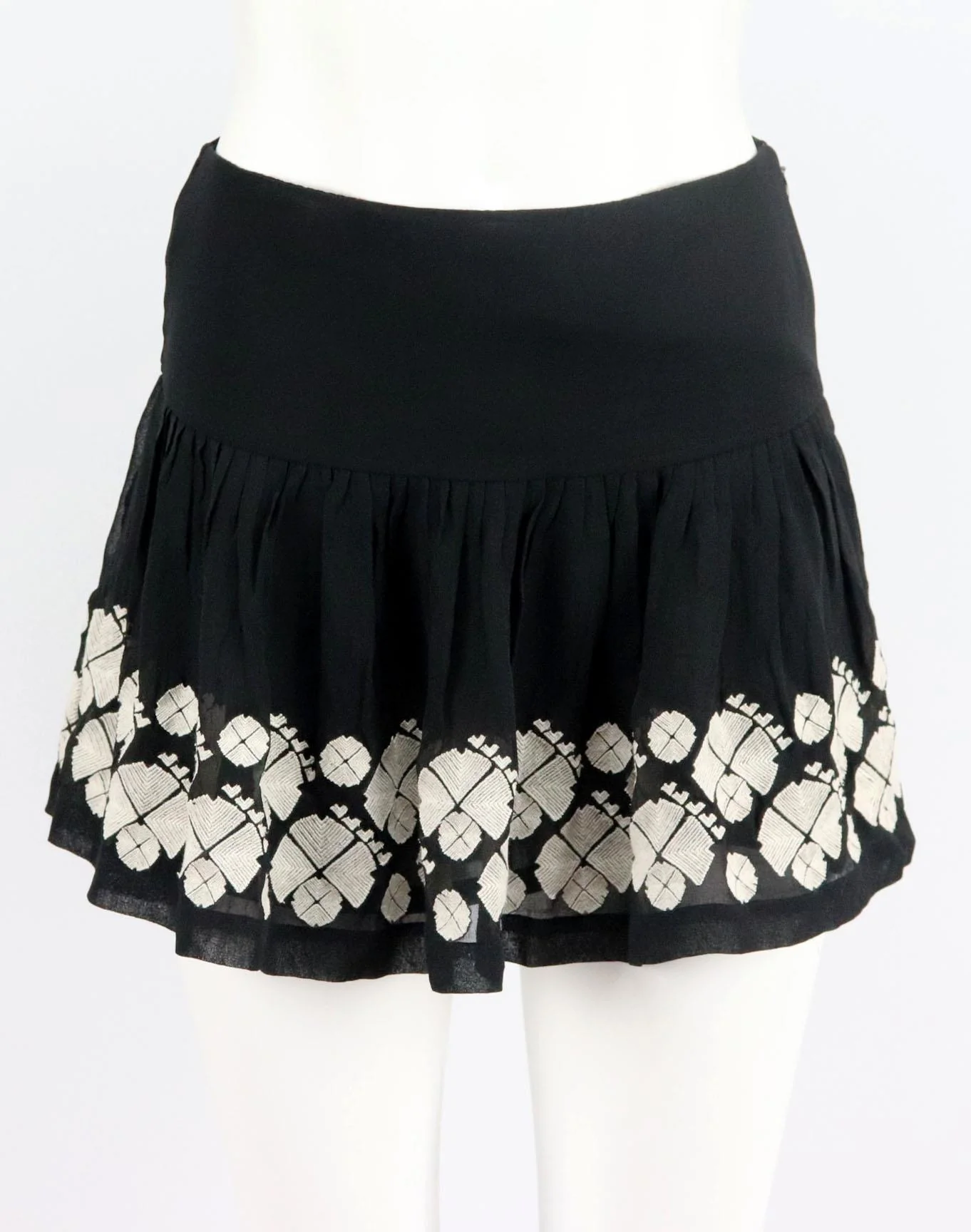 FIGUE NADIA EMBROIDERED CREPE MINI SKIRT US 0 UK 4 - Image 2