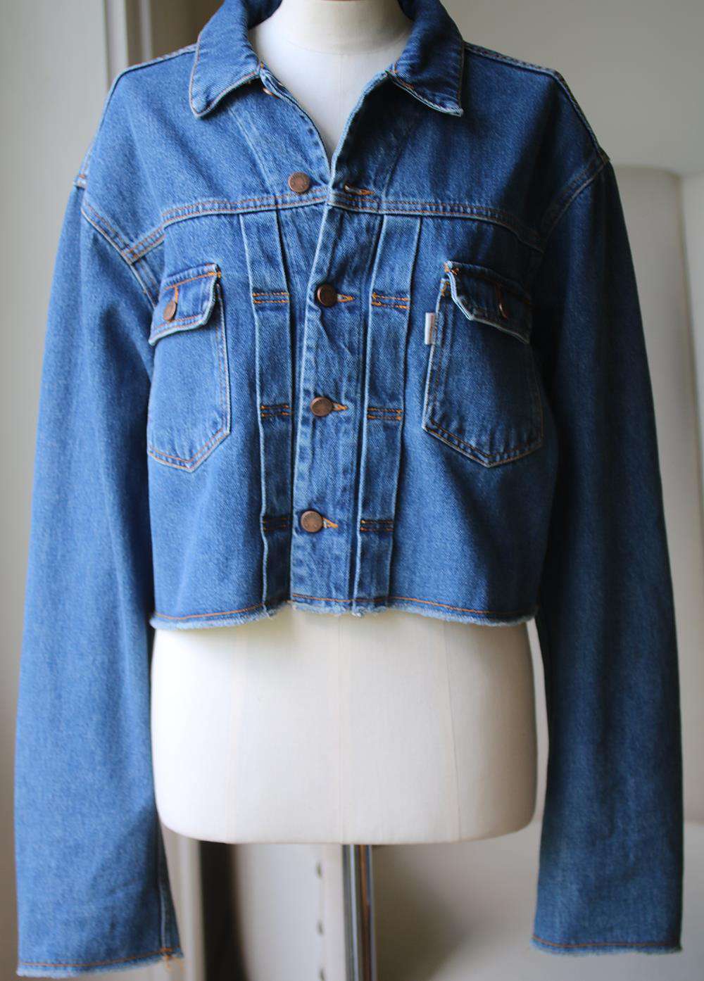FIORUCCI BERTY CROPPED DENIM JACKET MEDIUM - Image 3