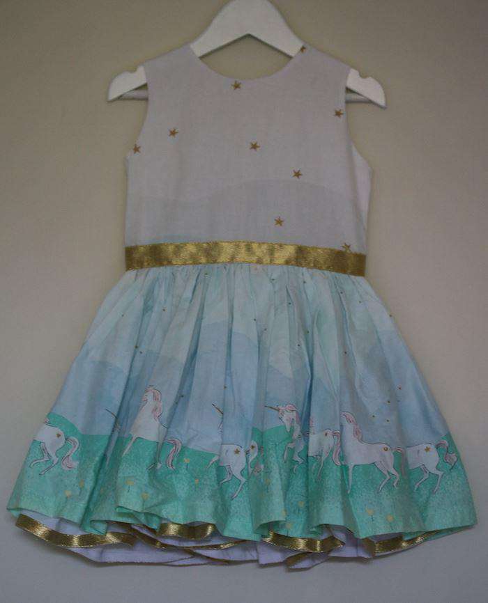 FIVE LOAVES TWO FISH UNICORN DRESS 4 YEARS