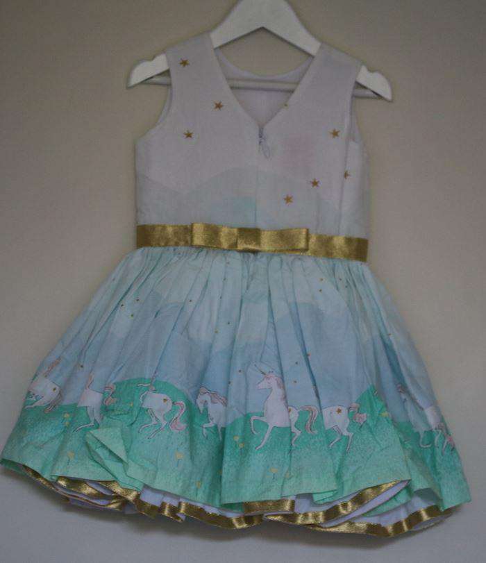 FIVE LOAVES TWO FISH UNICORN DRESS 4 YEARS - Image 2