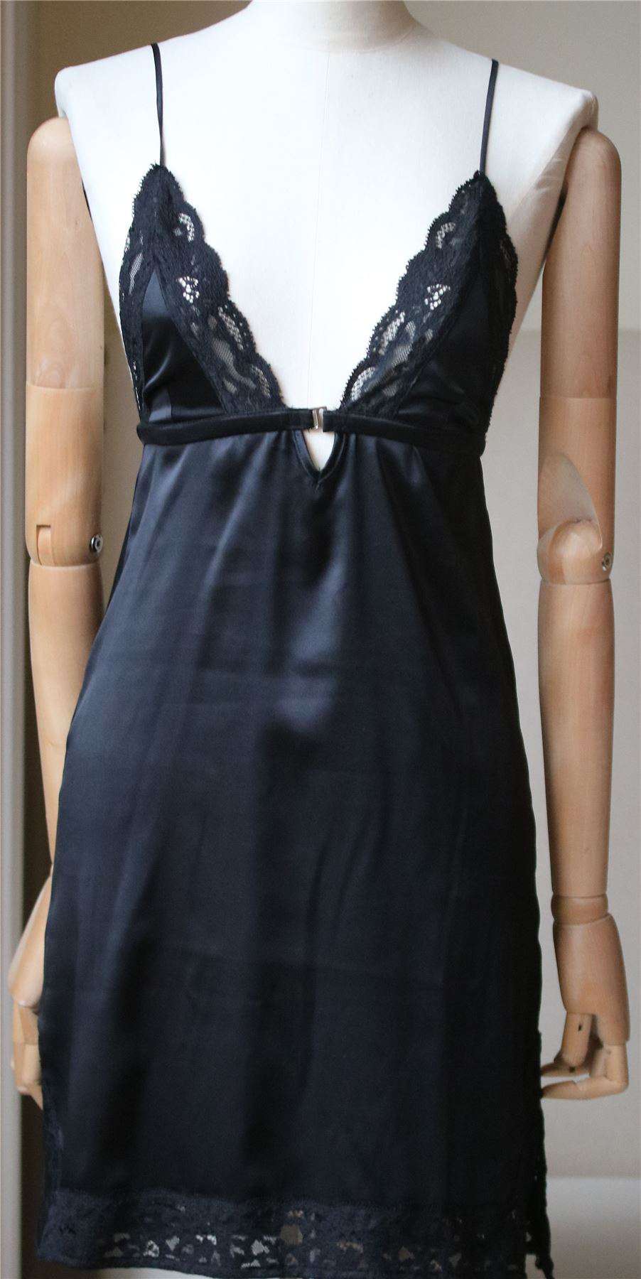 FLEUR DU MAL CHARLOTTE LACE SILK SLIP DRESS XSMALL - Image 3
