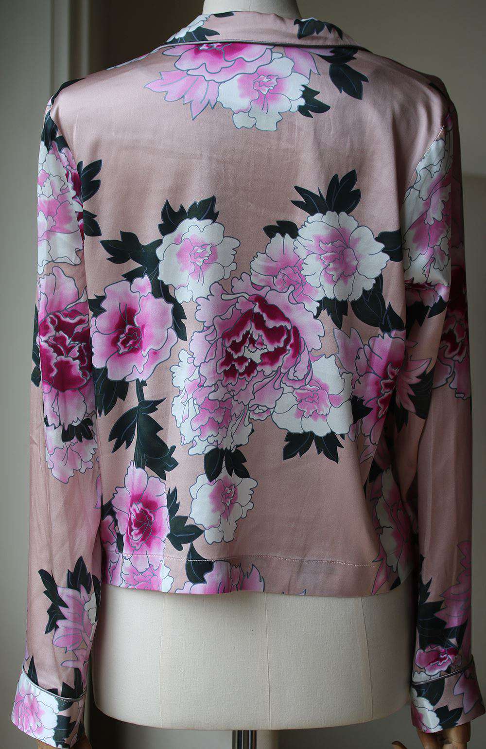 FLEUR DU MAL FLORAL-PRINT SILK PYJAMA TOP MEDIUM - Image 6