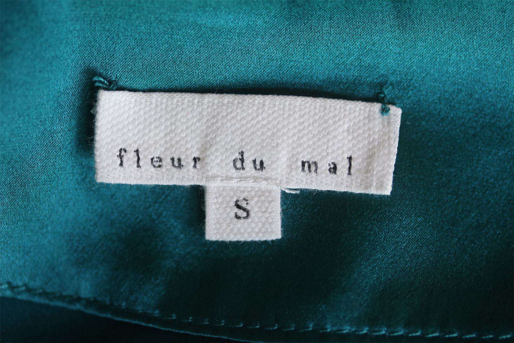 FLEUR DU MAL JADE GREEN BIAS SLIP GOWN DRESS SMALL - Image 8