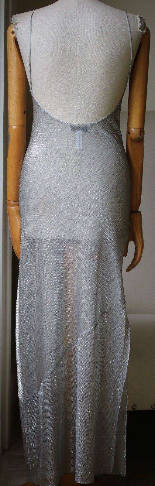 FLEUR DU MAL PLATINUM LONG SLIP DRESS SMALL - Image 6